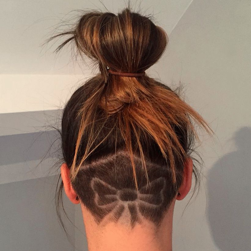 Frauenfrisuren mit rasiertem Nacken