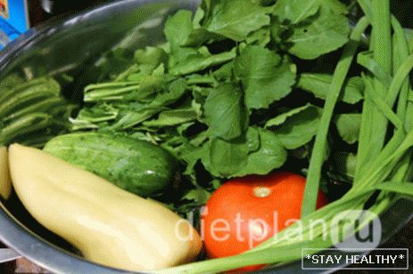Ингредиенты для похудательного салата
